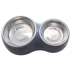 Mascan - Plato Comida Agua Azul Marino Para Perro M