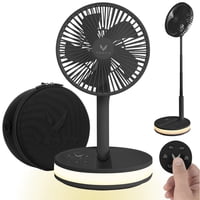 Ventilador Portátil Inalámbrico Venty, Batería De 16000 Mah Con Mando A Distancia, Color Negro
