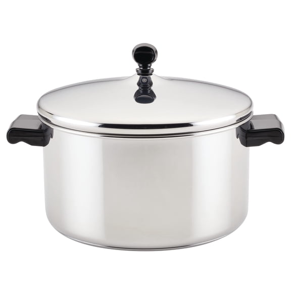 Stockpot Farberware Classic de acero inoxidable de 6 litros con tapa plateada