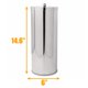 thumbnail image 5 of Contenedor de papel higiénico Huji de acero inoxidable 15 × 15 cm resistente a la corrosión, 5 of 6