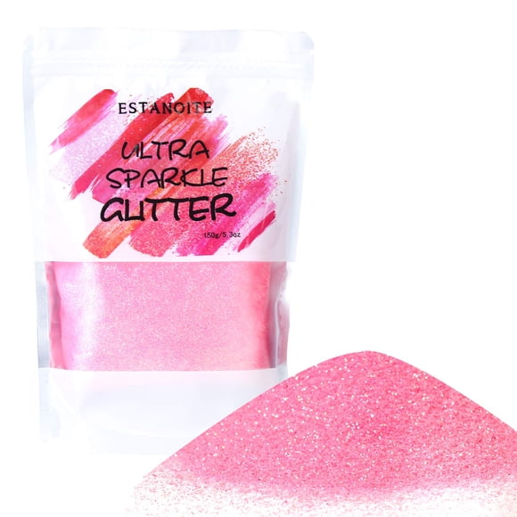 Glitter Estanoite rosa claro 150 g, polvo ultrafino