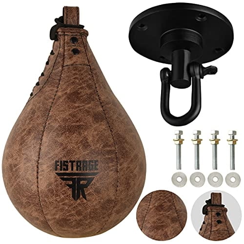 Bolsa de boxeo FISTRAGE Speed Ball de piel para artes marciales mixtas, muay thai, entrenamiento, pu
