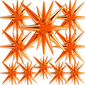 Globos Con Forma De Estrella Partywoo, Color Naranja, 10 Unidades, Diferentes Tamaños