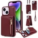 thumbnail image 1 of Stylish & Secure Wallet Case for iPhone 14/13/12/11 Pro Max/XR/XS Max/SE 2020 - RFID Credit Cards Holder, Zipper Leather Case With Wrist Strap & Handbag Case, 1 of 3