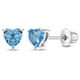 thumbnail image 2 of Aros de corazón en plata 925 con circón – Joya fina certificada plateado, 2 of 2