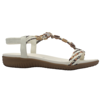 Sandalia De Mujer De Color Blanco Casual Chalada Clara-11