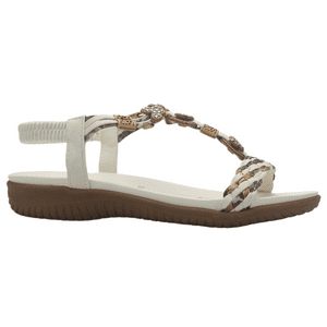 Sandalia De Mujer De Color Blanco Casual Chalada Clara-11