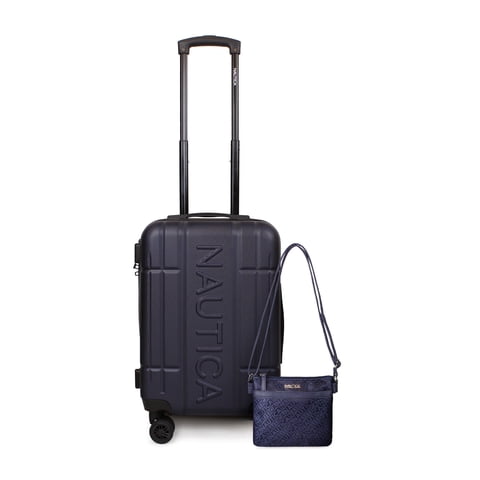Nautica - Pack Maleta Cabina S (10 Kg) Amsterdam Azul + Bandolera Leeway Azul