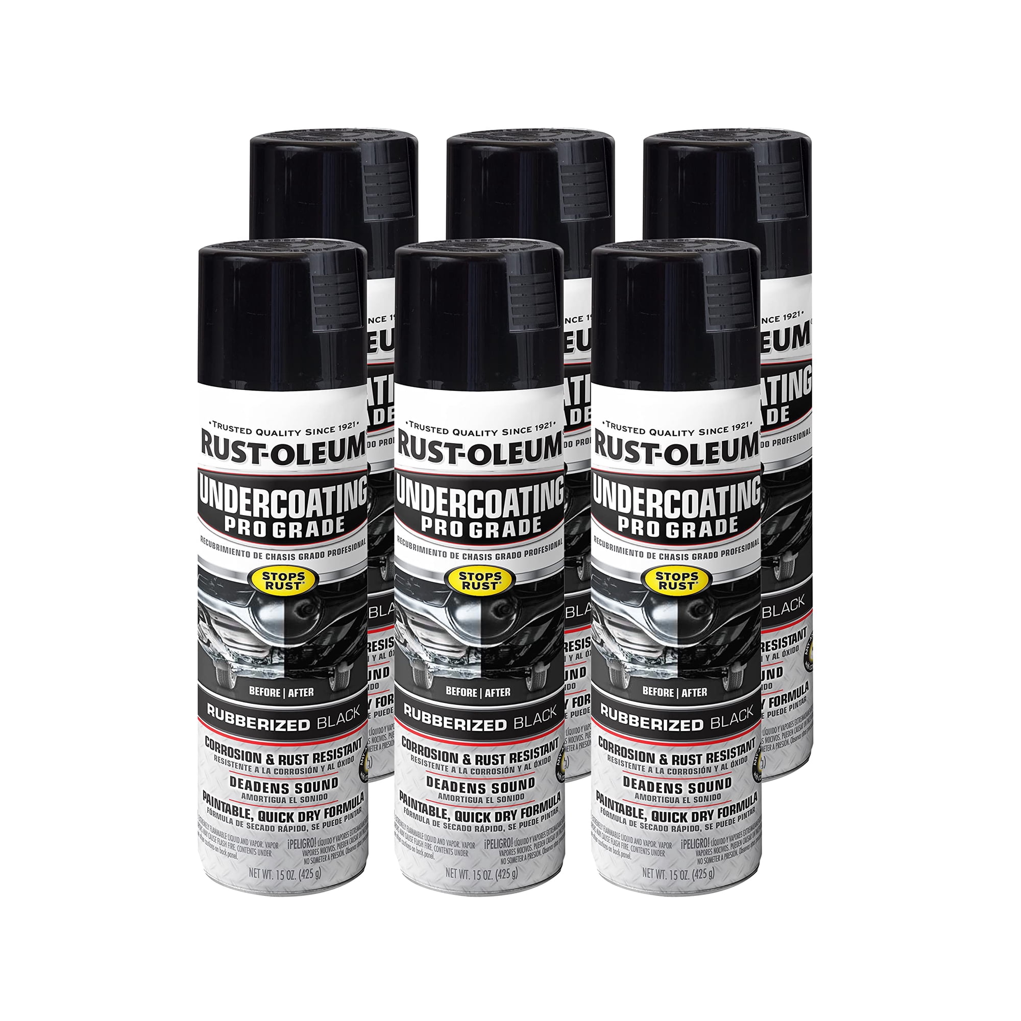 Pintura En Aerosol Rust-oleum Stops Rust Professional, 443 Ml, Color Negro