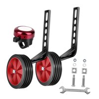 Magideal - Ruedas De Entrenamiento Para Bicicleta Para Niños, Estabilizadores Ajustables De 12, 14, 16, 18 Y 20 Pulgadas, Accesorios Portátiles, Ruedas Traseras Rojo