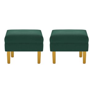Bodevir - Set Pouf Sky 1C Felpa 01 Verde Botella