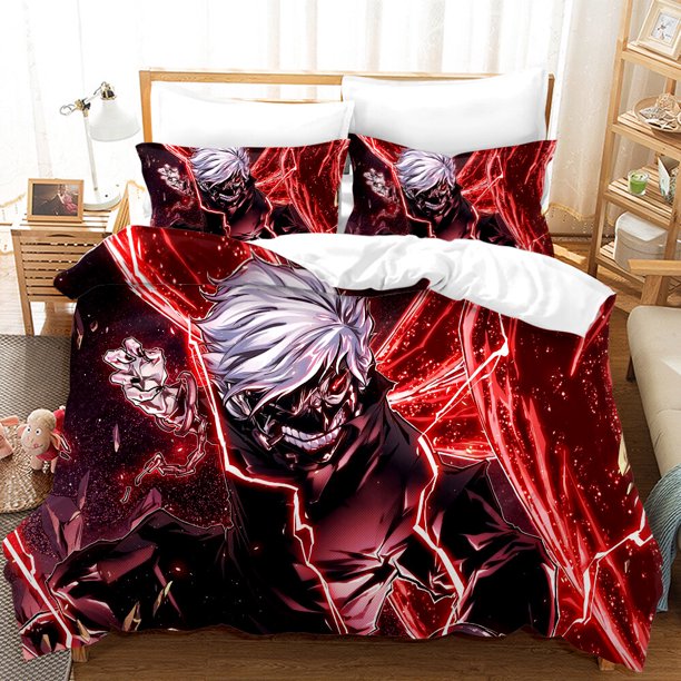 Tokyo Ghoul Bedding Set Duvet Cover Comforter Cover Pillowcases Fans Gift3-Piece Bedding Set (1 Duvet Cover + 2 Pillow Shams)