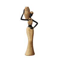 Bothyi - Figura De Mujer Africana, Obra De Arte, Hecha A Mano, Multifuncional, Adorno De Mesa, Estilo C