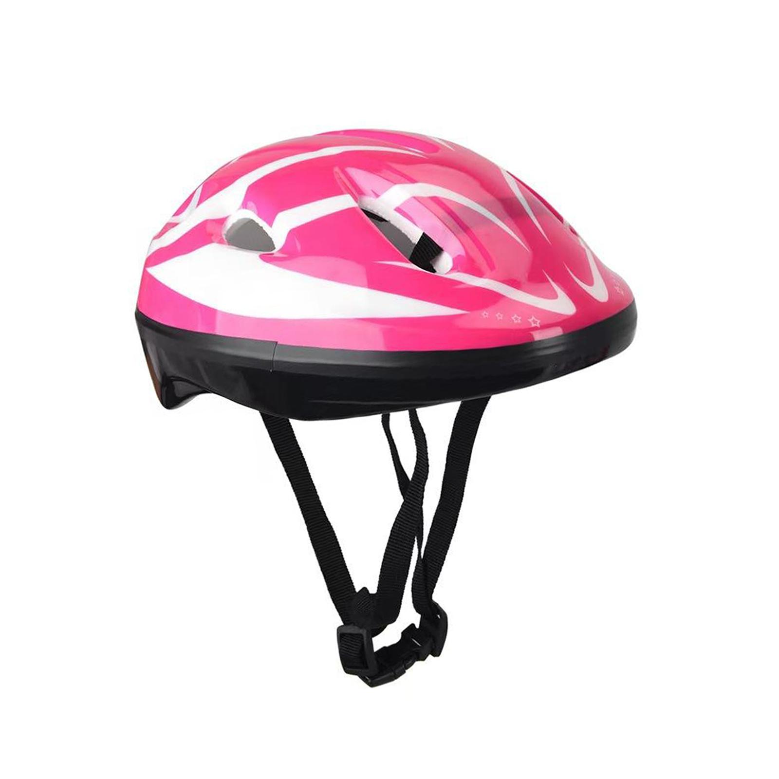Ioensy - Casco De Bicicleta Para Niños Casco De Ciclismo Para Múltiples Deportes Patineta Patinaje Sobre Ruedas Rosa Blanco