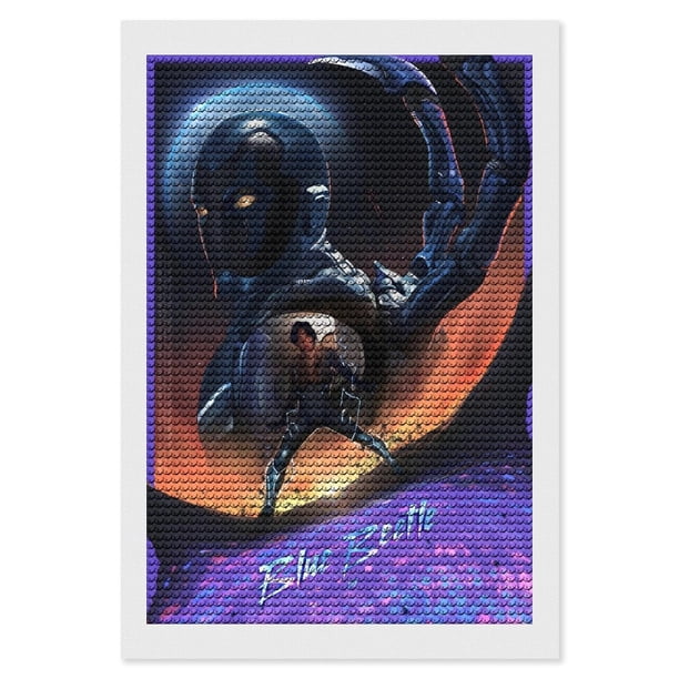 Blue Beetle Kits de Pintura de Diamantes para Adultos 5D DIY Diamond Art Kits Full Drill Diamond Dots para Regalo Decoración de Pared y Relajación Artes de Gemas 20*30cm