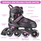 thumbnail image 3 of Patines en línea KAQINU con rodillo ajustable, color rosa iluminador, 3 of 7