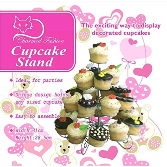 Soporte para magdalenas con 4 niveles con capacidad para 23 cupcakes