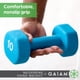 thumbnail image 3 of Mancuerna Gaiam con revestimiento de neopreno de 1,4 kg, color morado, para gimnasio en casa, 3 of 7
