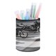 thumbnail image 1 of Harley Davidson-theme Cylinder Pen Holder Pencil Organizer with Flannel Lining PVC Leather Material Cardboard Base for study work 10*8CM, 1 of 6