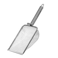 Ioensy - Recogedor De Arena Para Gatos Premium De Acero Inoxidable Con Orificios De 2,8 Mm.