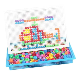 Bothyi - Mushroom Nails Color Pegboard Aprendizaje Temprano Educativo Preescolar Juguete Regalo