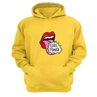 Genérico - Polerón Canguro Girl Power Amarillo Talla Xs Unisex