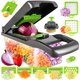 thumbnail image 1 of Picadora de verduras, picadora de alimentos profesional, picadora de verduras 14 en 1, picadora de cebolla, mandolina, cortadora de verduras de cocina, picadora de verduras con recipiente, picadora de, 1 of 7