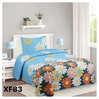 Genérico - Cubrecama Quilt Verano 1.5 Plazas - Niña De Las Flores Xf83
