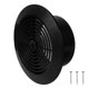 thumbnail image 1 of Cubierta de ventilación de techo Repa Market 12.7 cm negra redonda con malla, 1 of 8