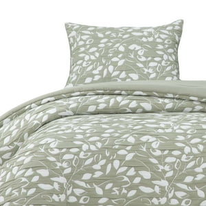 Hebra - Cobertor Jacquard 1.5P Hojas Verde