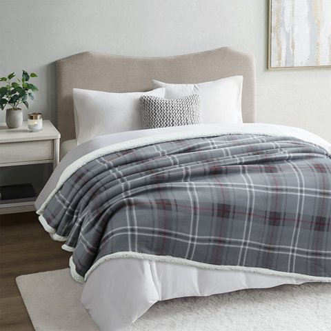 Andes - Frazada Chiporro Escoces Gris King