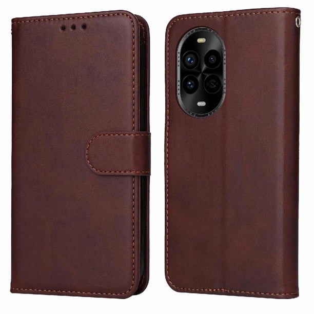 Funda Billetera para Huawei Nova 13 Pro con Porta Tarjetas y Soporte Ajustable Marrón