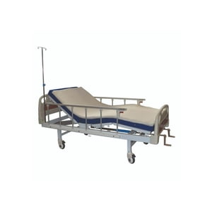 Glomed - Cama Clínica Manual 2 Pos Plus + Colchón Imper 8Cm + Topper Beige