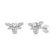 thumbnail image 1 of Aros de Abejas con Circones Trnasparentes de Plata 925, 1 of 2