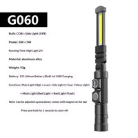 Xusx111 - Luz De Trabajo Recargable Plegable Led, Luz De Trabajo Delgada Led Con Base Magnética. Linterna Ultra Brillante, Aluminio Fundido, Mecánica, Reparación De Coches, Al Aire Libre, Camping, Eme