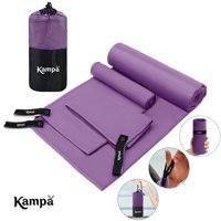 Kampa - Toalla Microfibra 3Pcs Secado Rápido Baño Viaje Deporte Lila Lila Toallas Microfibra De Secado Rápido