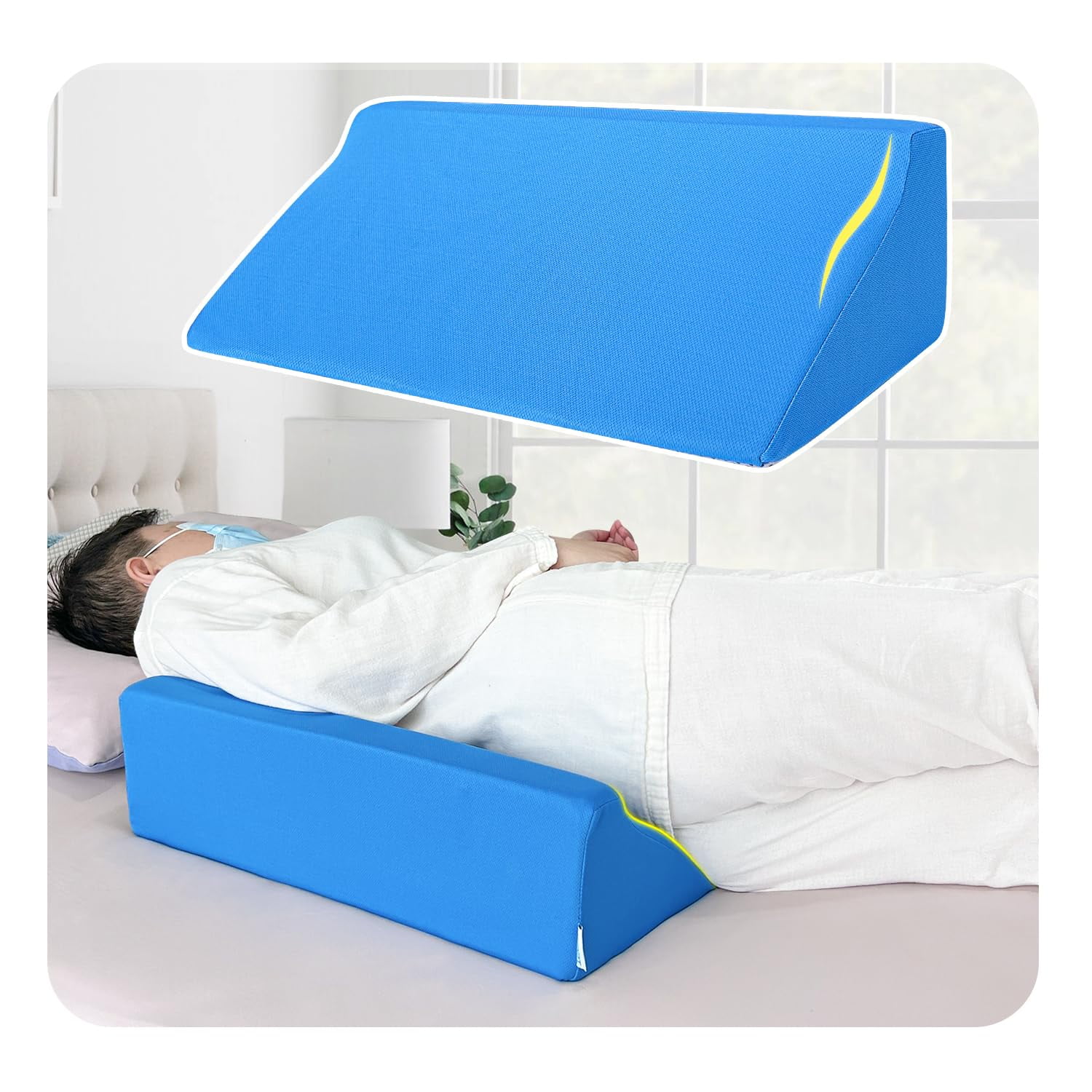 Almohada En Forma De Cuña Neppt Para Personas Mayores Que Duermen Después De La Cirugía