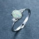 thumbnail image 4 of Luxurious White Opal Engagement Ring - Classic Oval Crystal Wedding Band for Women, 4 of 4