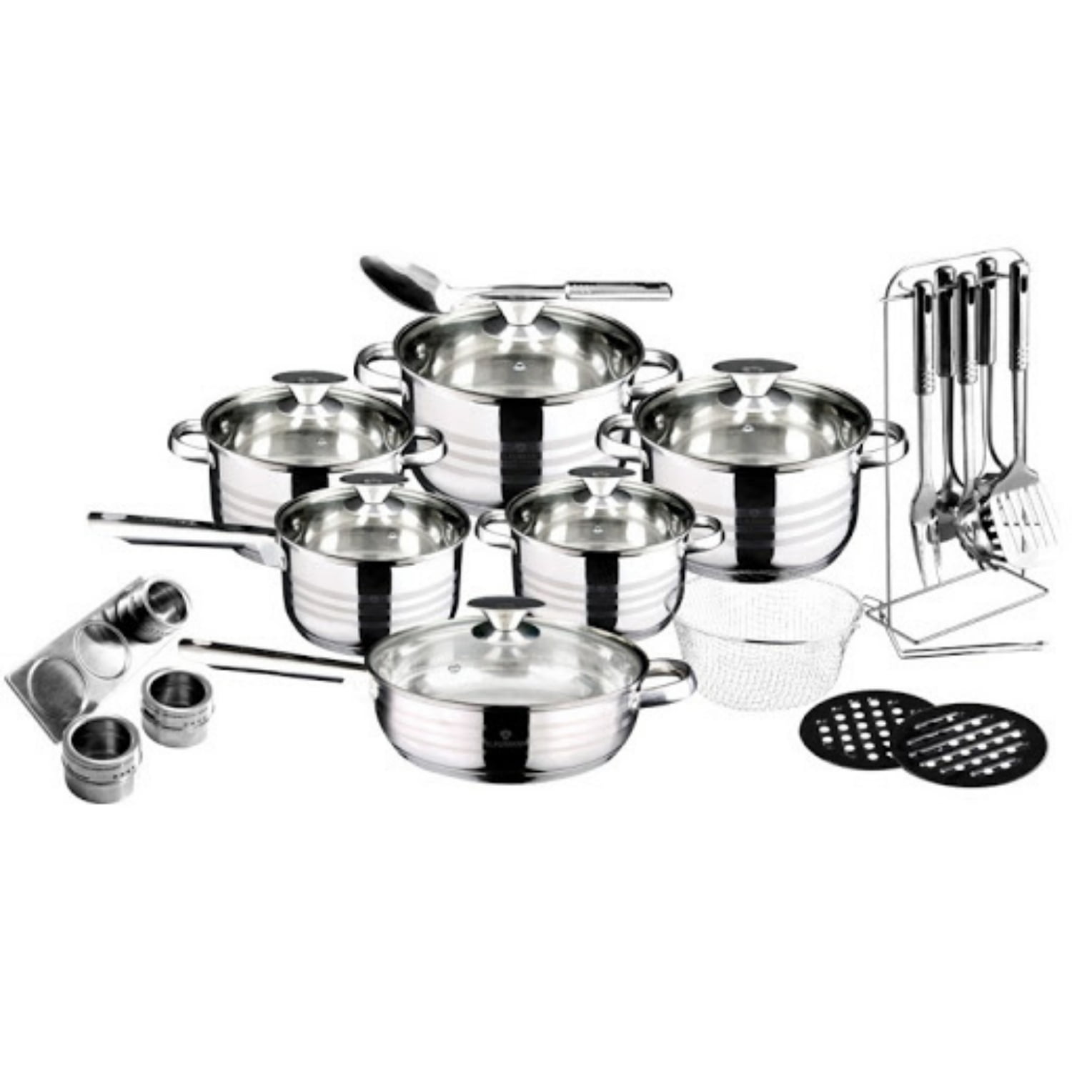 Blaumann - Bateria De Cocina 27 Pzs Gourmet Line Acero Inoxidable