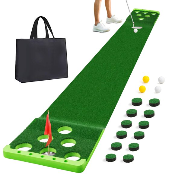 Set de putt de golf Sagsewful con bolsa para pelotas y banderas