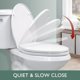 thumbnail image 4 of Asiento de inodoro alargado WSSROGY de plástico blanco con cierre suave, 4 of 7