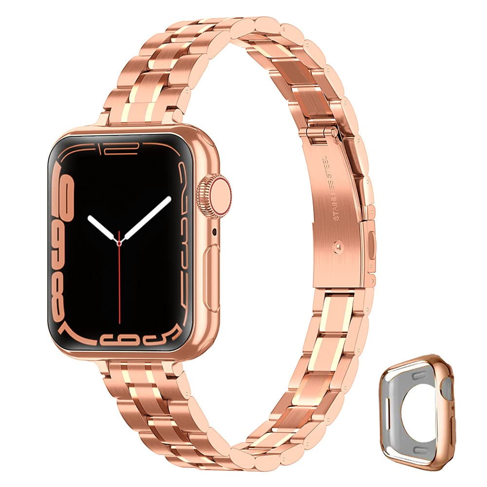 Correa De Reloj Csjcubic De Acero Inoxidable De 38-44 Mm Para Mujer