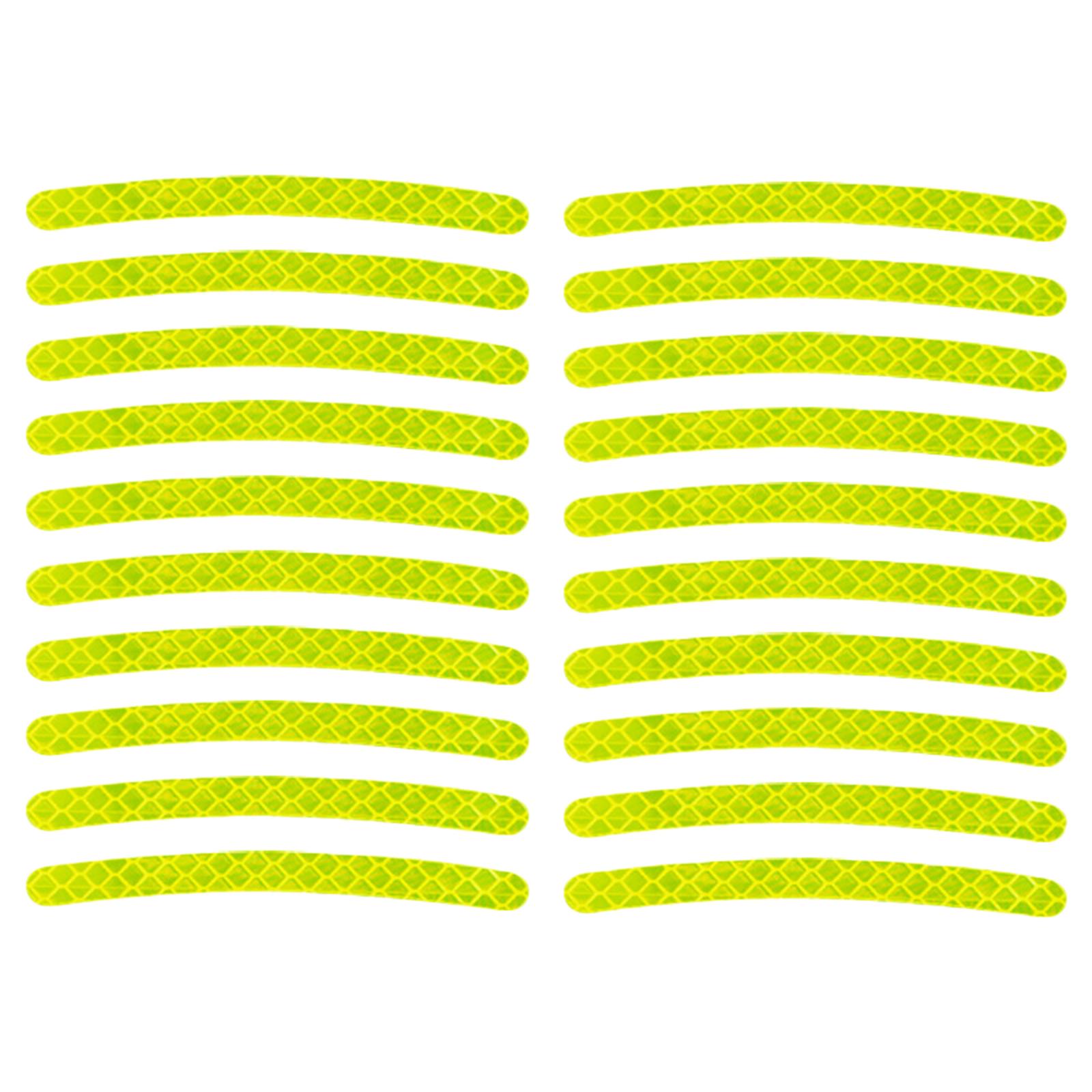 Ioensy - 20 Pegatinas Reflectantes Para Cubo De Rueda Aptas Para Accesorios De Vehículos De Motocicleta, Color Verde