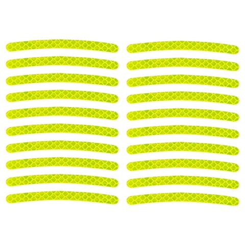 Ioensy - 20 Pegatinas Reflectantes Para Cubo De Rueda Aptas Para Accesorios De Vehículos De Motocicleta, Color Verde