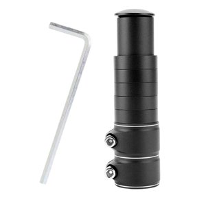 Ioensy - Extensor De Eje De Horquilla De Bicicleta Adaptador De Altura De Manillar De Bicicleta Para Bicicleta De Montaña Negro 13Cmx3.5Cm