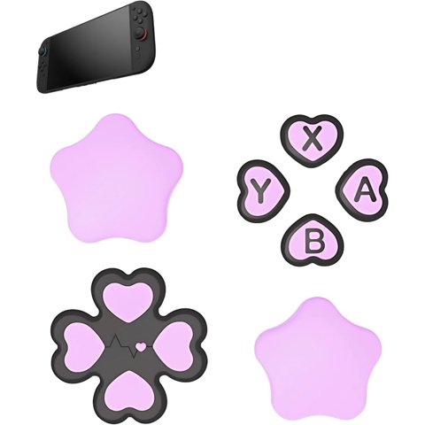 Thumb Grips Aaronmei Pack 4 Silicona Ecológica Morado Negro