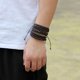 thumbnail image 4 of Xiao Hua Pulsera Tejida de Cuero Deportiva Ancha Pulsera Punk para Hombre y Mujeres, 1 Set, 4 of 4