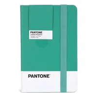 Libreta Pantone Chica Con Elástico Vertical Lineada Verde