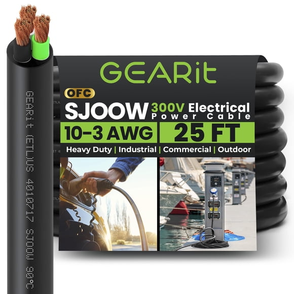 Cable de Alimentación GEARit 10 AWG 3 Conductores 7,5 m 300 V