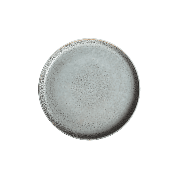 Set 6 Platos Redondo Ceramica 22 Cm Gris Linea Oslo